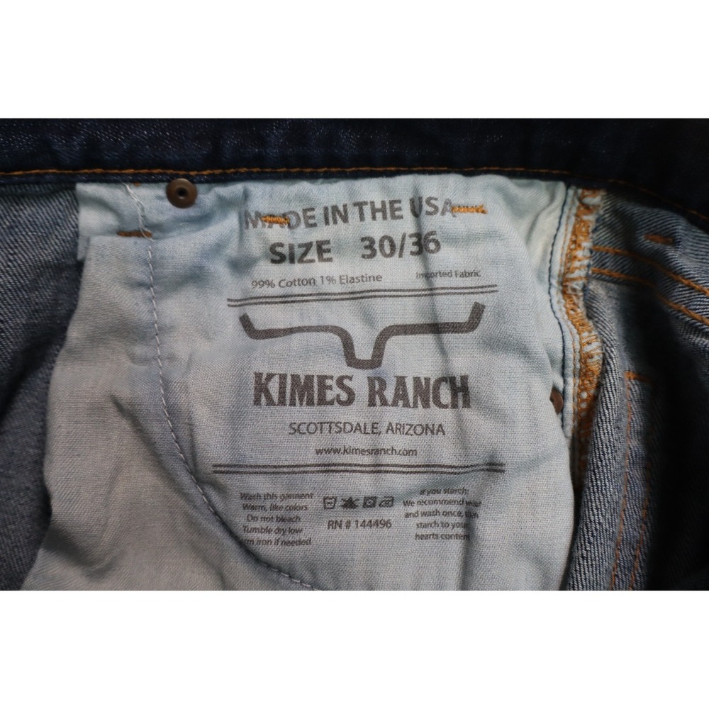 Kimes Ranch Roger Jeans Men's 30x36 Slim Straight Western Durable Denim - Picture 6 of 10